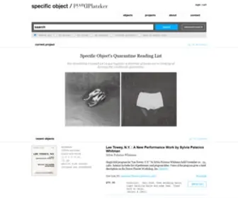Specificobject.com(Specific Object) Screenshot