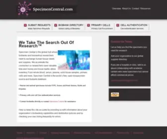 Specimencentral.com(Specimen Central) Screenshot