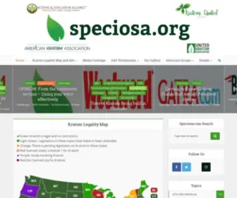 Speciosa.org(Speciosa is dedicated to sharing the best Kratom news reports) Screenshot