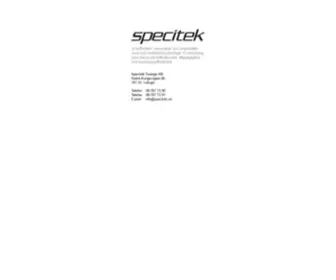 Specitek.se(Specitek Sverige AB) Screenshot