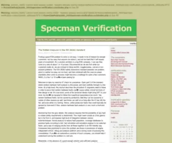 Specman-Verification.com(Tips for HVL and HDL users with special emphasis on Specman) Screenshot