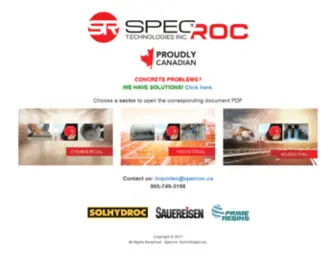 Specroc.ca(Specroc Technologies inc) Screenshot