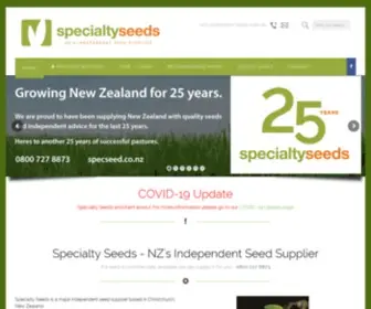 Specseed.co.nz(Specialty Seeds) Screenshot