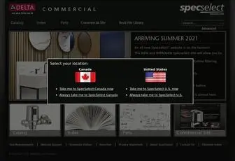 Specselect.com(Delta Faucet Commercial Catalog SpecSelect) Screenshot
