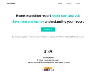 Spectbetter.com(SpectBetter Home Inspection Report Analysis) Screenshot