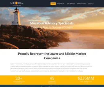 Spectra-Advisors.com(Dedicated to providing expertise to lower and middle market postsecondary) Screenshot