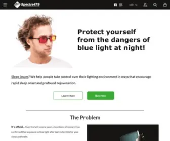 Spectra479.com(BioRhythm Safe Lighting and eye wear) Screenshot