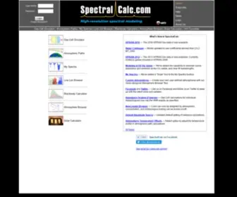 Spectralcalc.com(Spectral Calculator) Screenshot