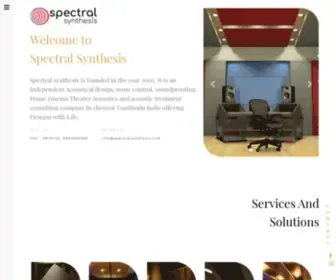 Spectralsynthesis.com(Acoustic Design Consultants & Consultancy Company) Screenshot