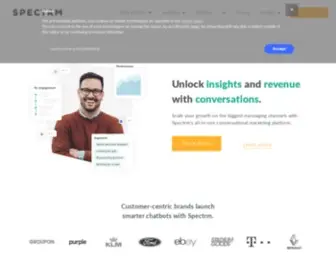 Spectrm.io(Spectrm Conversational Marketing And Intelligence Platform) Screenshot