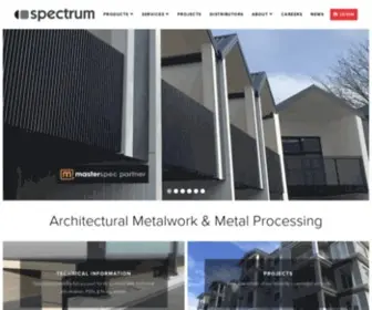 Spectrum.co.nz(Aluminium Building Products and Metal Processing) Screenshot