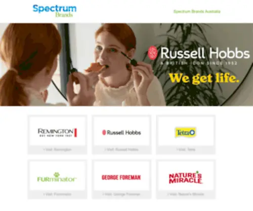 Spectrumbrands.com.au(Spectrum Brands) Screenshot