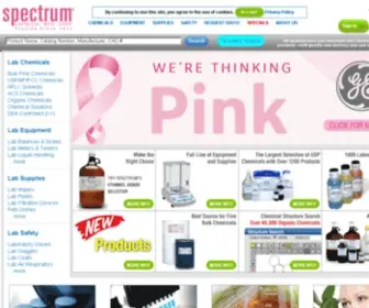 Spectrumchemical.com(Spectrum Chemical Home) Screenshot