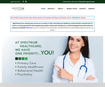 Spectrumhg.org(Spectrum Healthcare) Screenshot