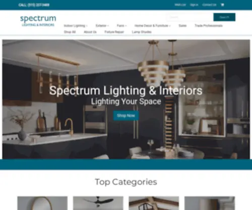 Spectrumlighting.biz(Spectrum Lighting Interiors) Screenshot