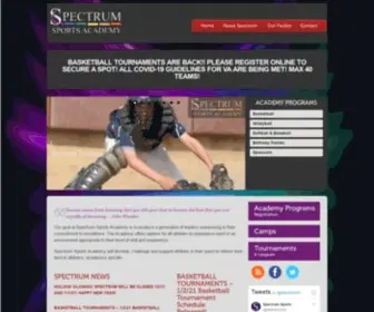 Spectrumsportsacademy.com(Volleyball, Basketball, Softball and Baseball Camps) Screenshot