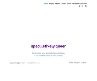 SpeculativelyQueer.com(Speculatively Queer) Screenshot