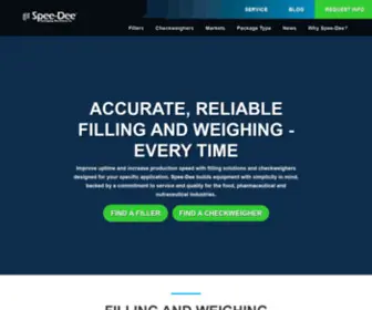 Spee-DEE.com(Auger fillers and auger filling machines) Screenshot