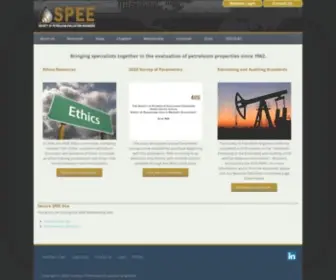 Spee.org(Society of Petroleum Evaluation Engineers) Screenshot