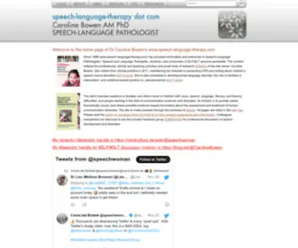 Speech-Language-Therapy.com(Caroline Bowen Speech) Screenshot