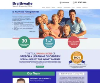 Speechandlearning.com.au(Braithwaite Speech & Learning clinic Sydney) Screenshot