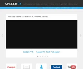 SpeechfXinc.com(SpeechFX Inc) Screenshot