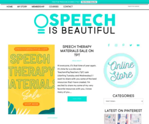 Speechisbeautiful.com(Speechisbeautiful) Screenshot