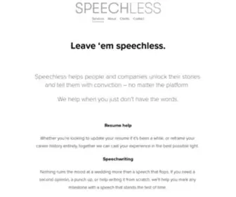 Speechlessnyc.com(Speechless) Screenshot