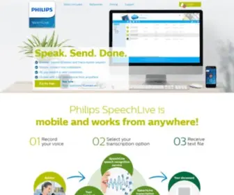 Speechlive.com(Philips speechlive) Screenshot