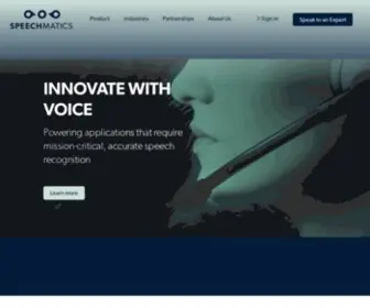 Speechmatics.com(Innovate with voice) Screenshot