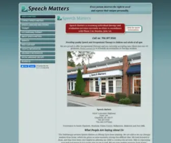 Speechmattersclinic.com(Speech Matters) Screenshot