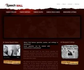 Speechwall.com(Famous leader speeches) Screenshot