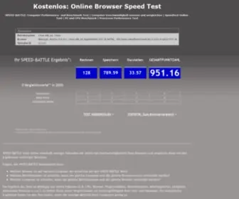Speed-Battle.de(Online Browser Speed Test) Screenshot
