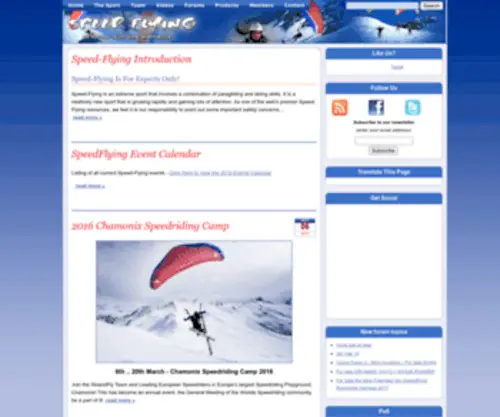 Speed-Flying.com(The world of Speed) Screenshot
