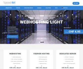 Speed-Net.ch(Webhosting, Server Hosting und Domains) Screenshot