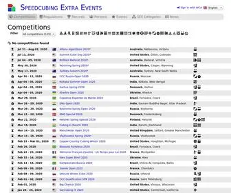 Speedcubingextraevents.org(Extra Events) Screenshot