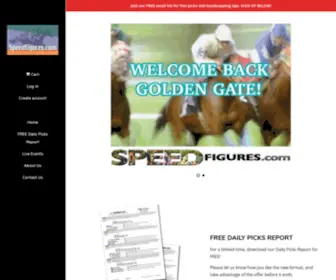 Speedfigures.com(Speed Figure Reports and Selections) Screenshot