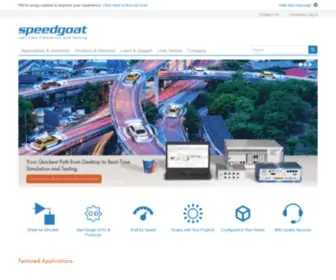Speedgoat.com(Real-time simulation and testing solutions for matlab® & simulink®) Screenshot