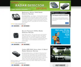 Speedradardetectorreviews.com(Radar Detector Reviews) Screenshot