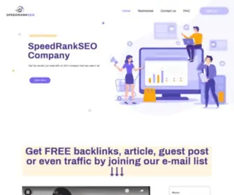 Speedrankseo.com(Get the results you need with an SEO company) Screenshot
