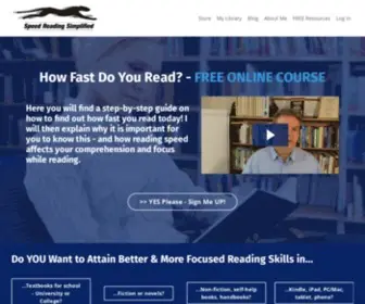 Speedreadingsimplified.com(Do YOU Want to Gain Better & More Focused Reading Skills) Screenshot