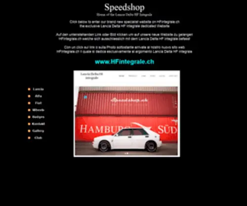 Speedshop.ch(Home of the Lancia Delta HF Integrale) Screenshot