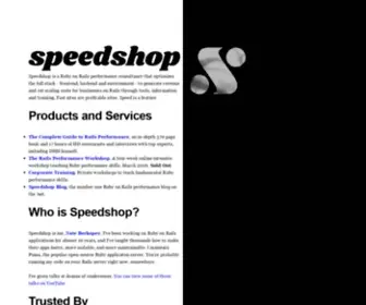 Speedshop.co(Speedshop is a one) Screenshot