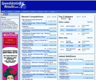 Speedskatingresults.com(Speedskatingresults) Screenshot