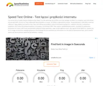 Speedtestonline.pl(Test łącza internetowego) Screenshot