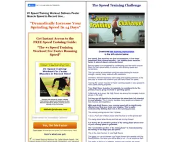 Speedtrainingchallenge.com(#1 Speed Training Workout) Screenshot