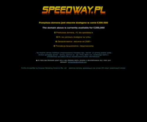 Speedway.pl(Domena na sprzeda) Screenshot