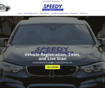 Speedyregistrationservices.com(SPEEDY Vehicle Registration Services) Screenshot