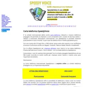 Speedyvoice.info(Scheda internazionale prepagata) Screenshot