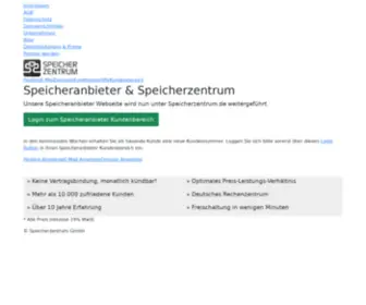 Speicheranbieter.de(Speicherzentrum.de Hosting & E) Screenshot